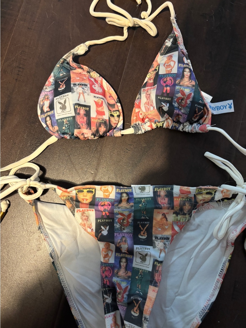 Rare Vintage authentic Playboy Covers String Bikini small medium Y2K 90’s, 80’s